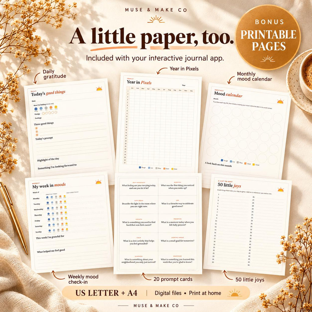 Gratitude Journal App, 2027 Mood Tracker