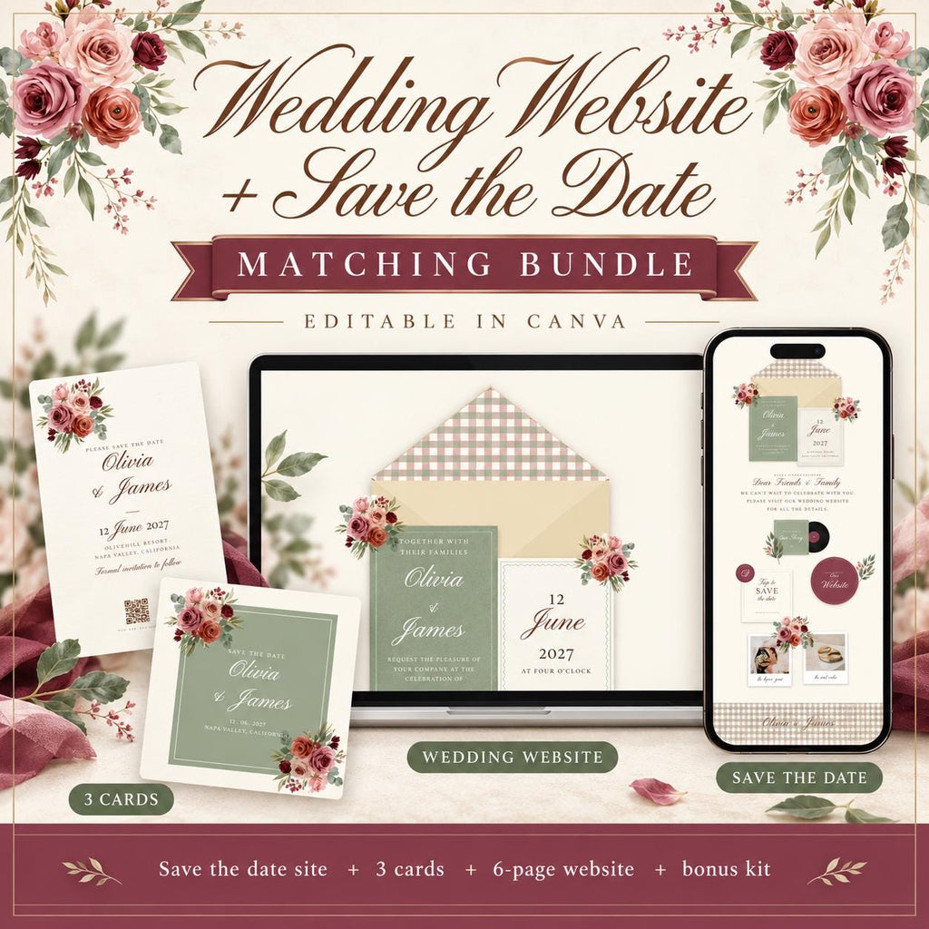 Wedding Website and Save the Date Bundle