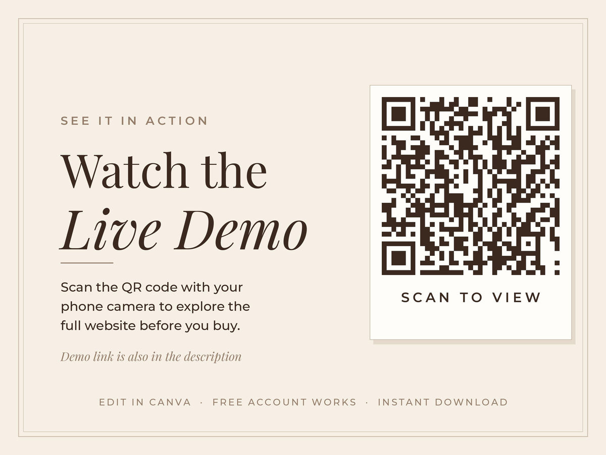Espresso and Taupe Wedding Website Template with RSVP