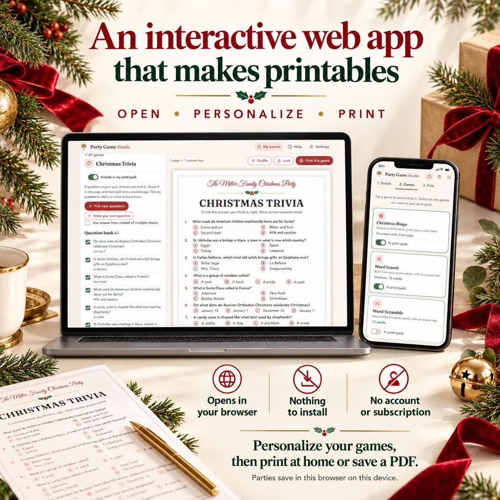 Christmas Party Games, Left Right Gift Exchange Game