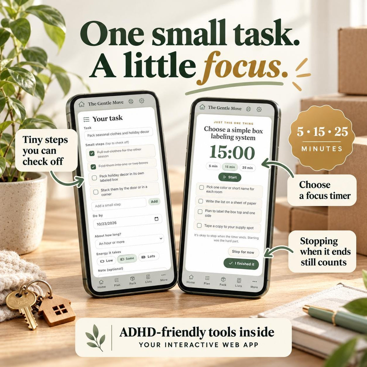 ADHD Moving Planner Google Sheets