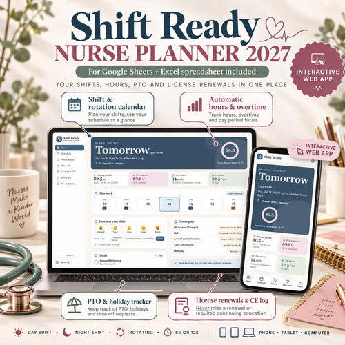 2027 Nurse Planner, Nurse Shift Schedule Calendar