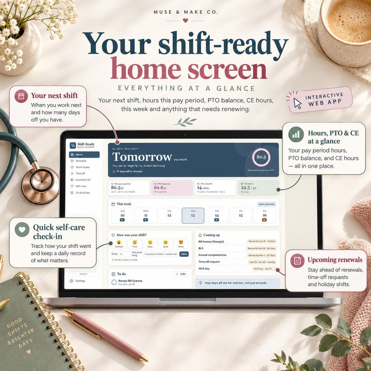 2027 Nurse Planner, Nurse Shift Schedule Calendar