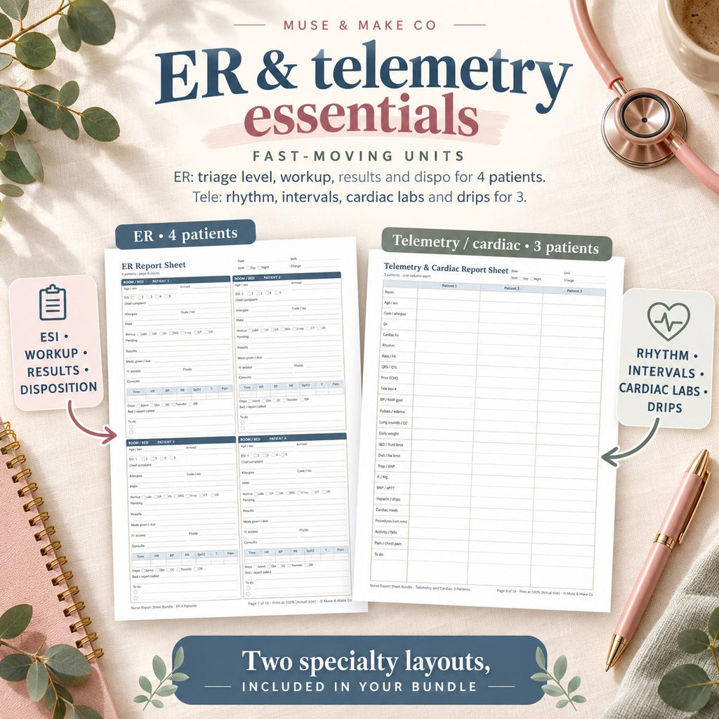 Nurse Report Sheet Bundle