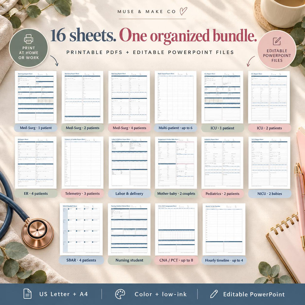 Nurse Report Sheet Bundle