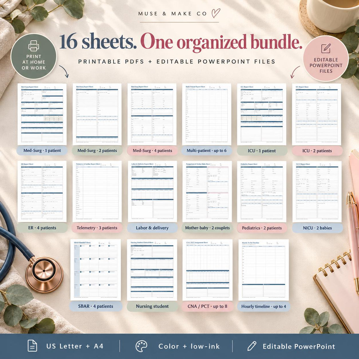 Nurse Report Sheet Bundle