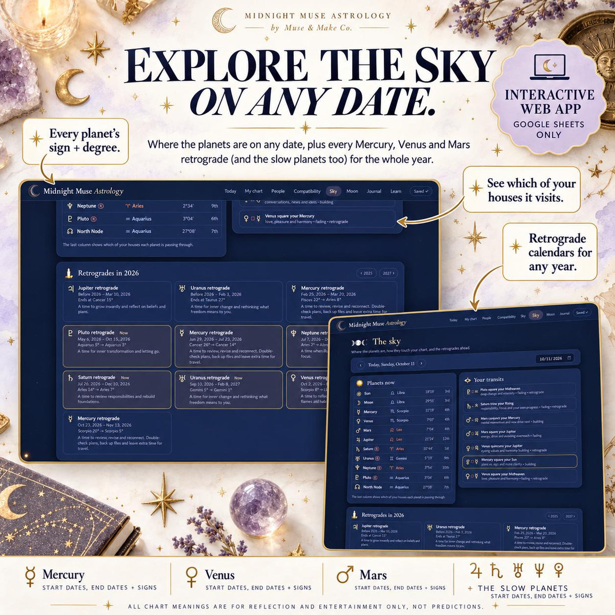 Birth Chart App, Astrology Natal Chart Reading