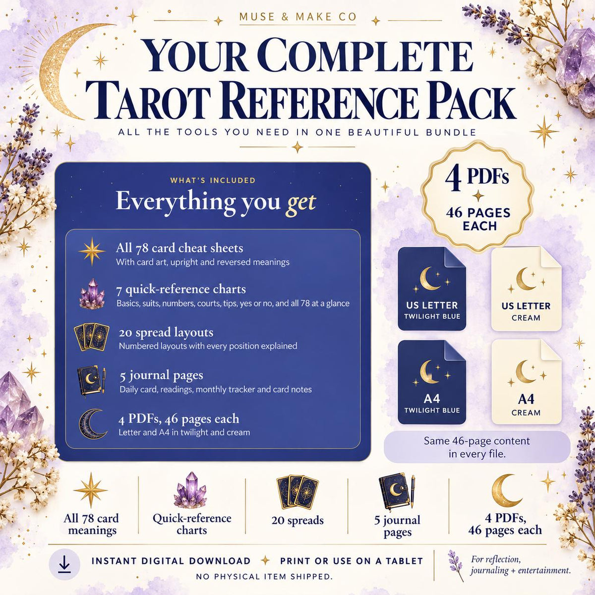 Tarot Cheat Sheet Printable