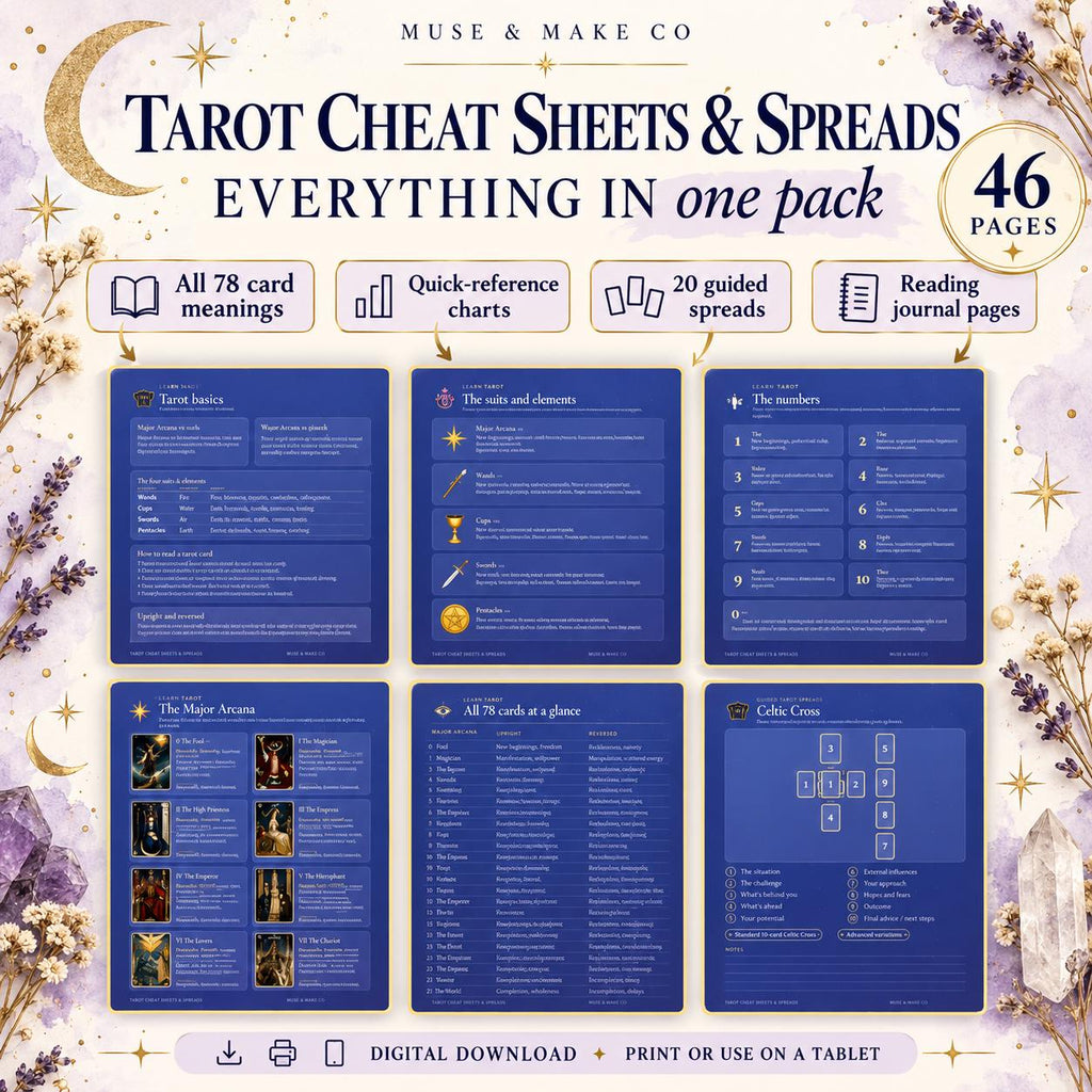 Tarot Cheat Sheet Printable
