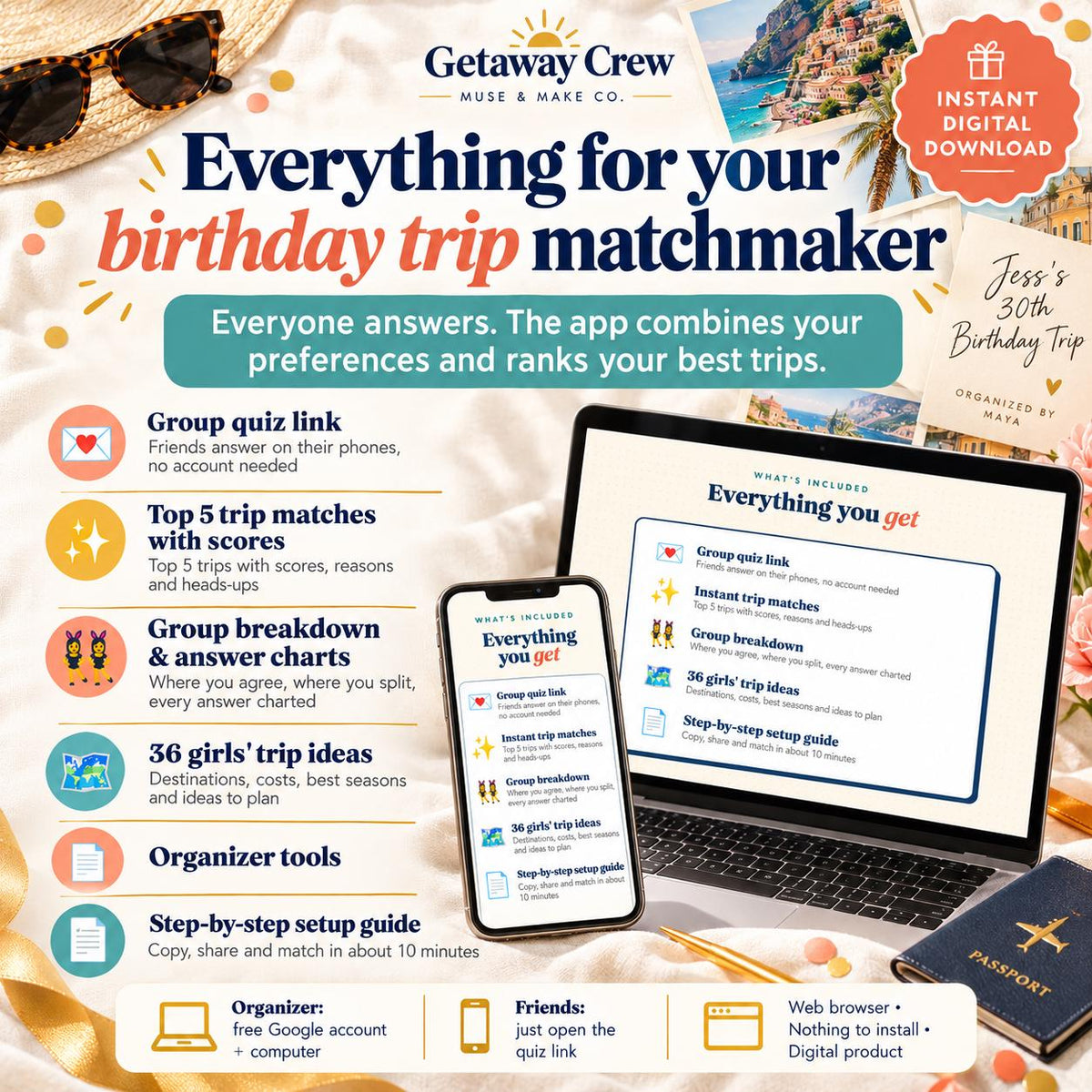 Birthday Trip Planner Quiz
