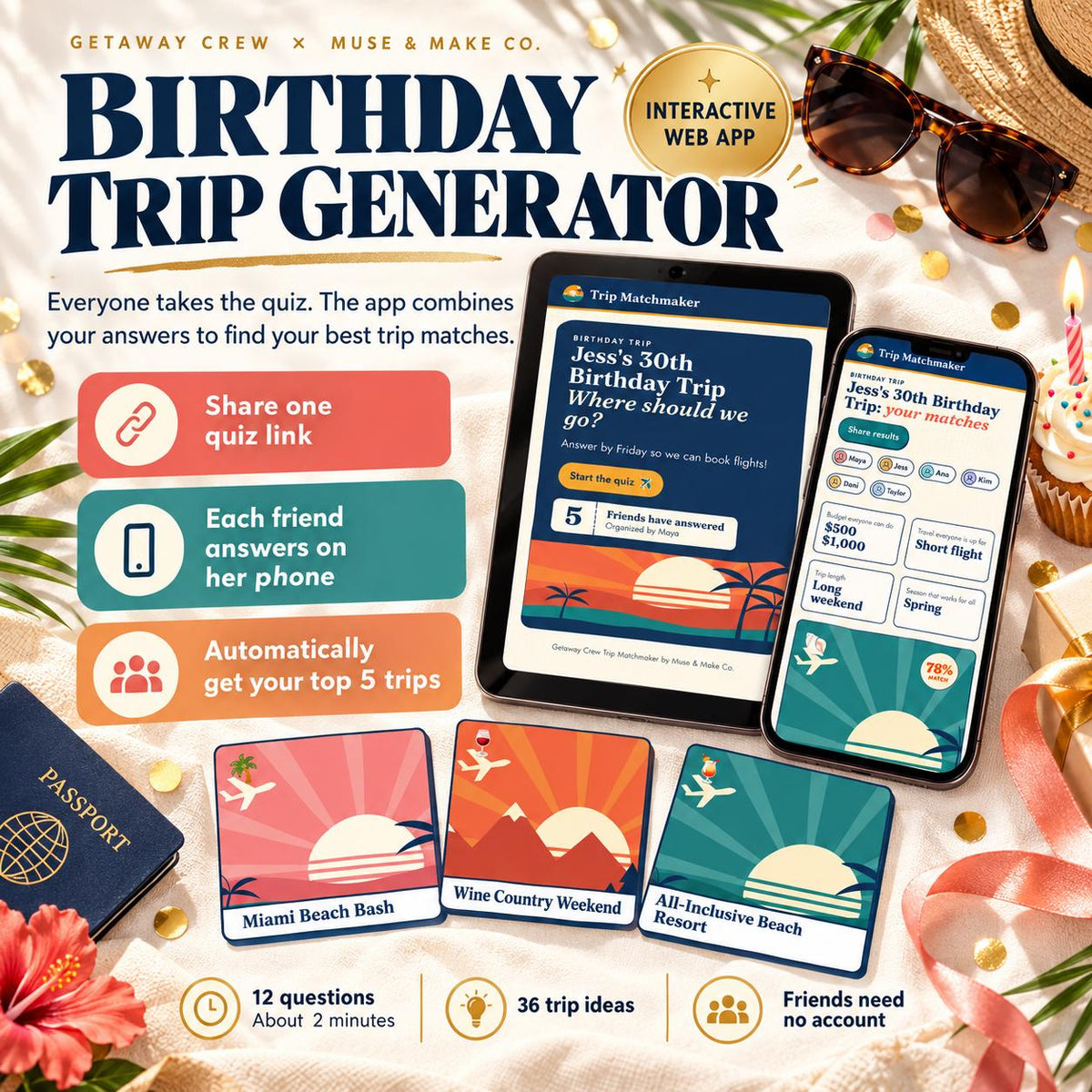 Birthday Trip Planner Quiz