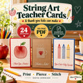 String Art Teacher Appreciation Cards