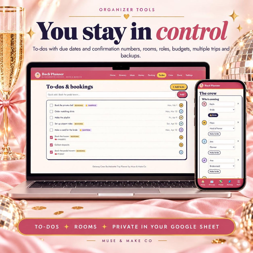 Bachelorette Trip Planner App