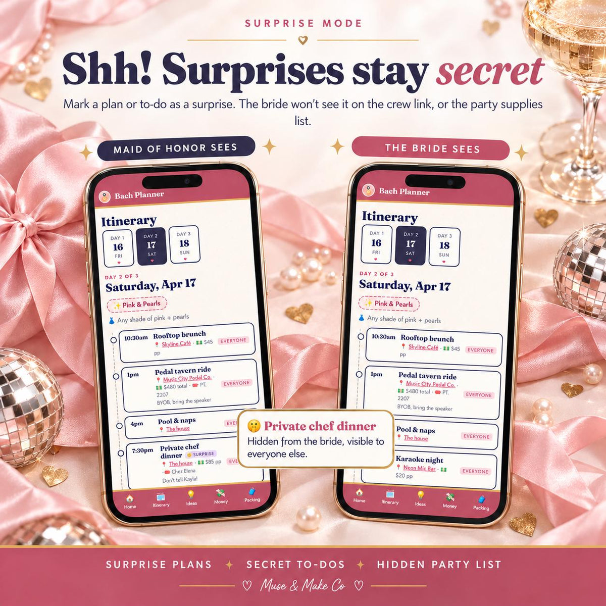 Bachelorette Trip Planner App