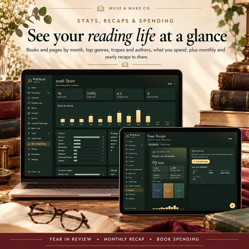 Book Tracker App, Digital Reading Journal