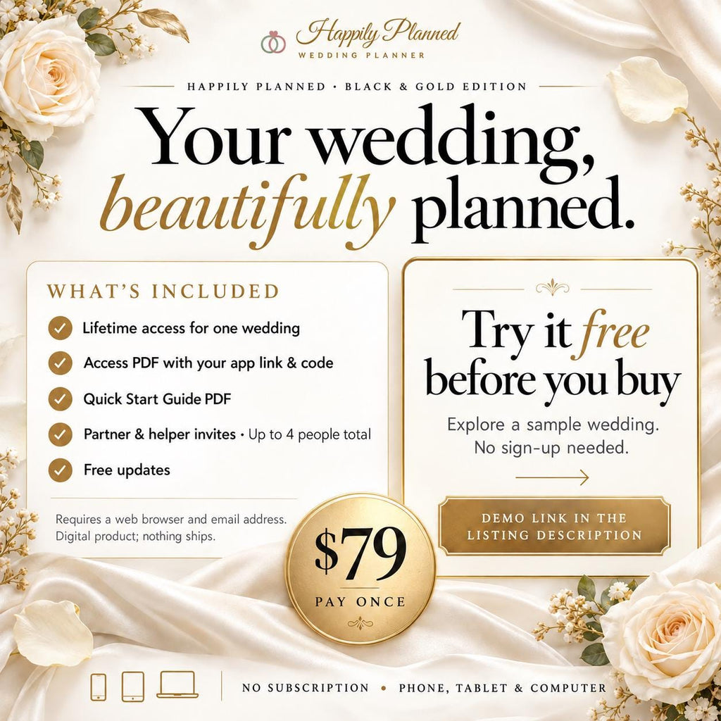 Minimalist Wedding Planner App