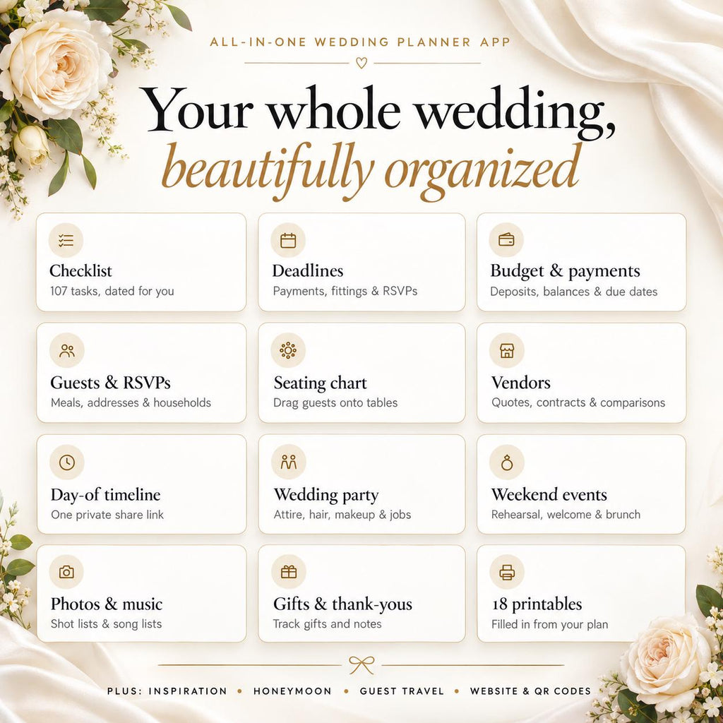 Minimalist Wedding Planner App