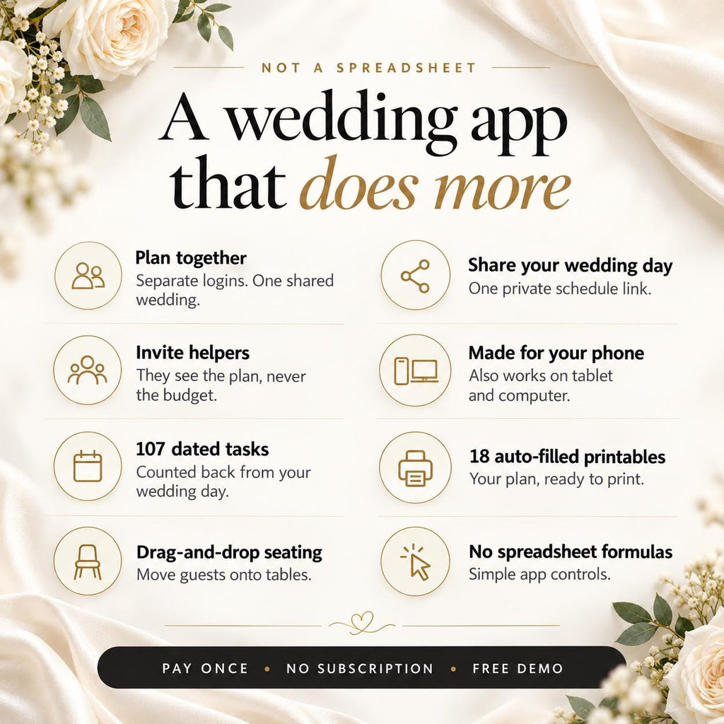 Minimalist Wedding Planner App