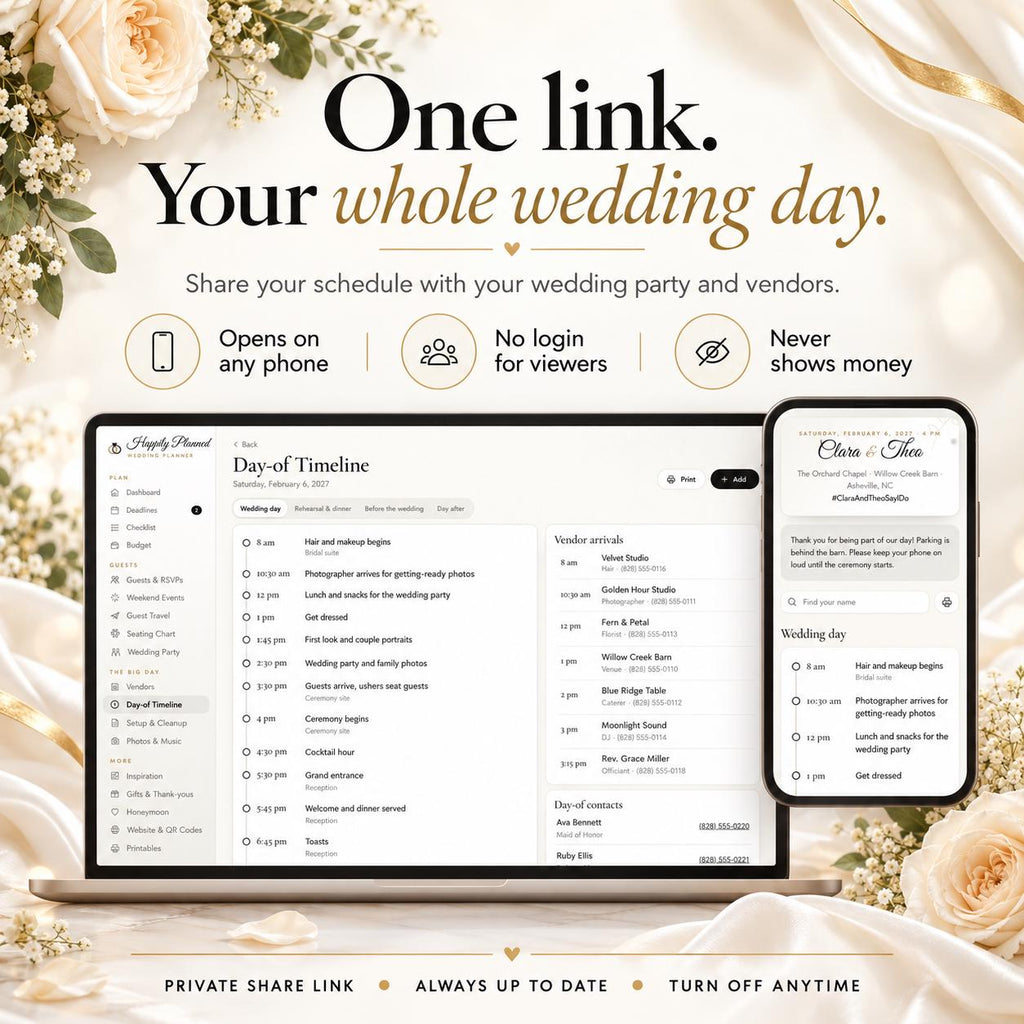 Minimalist Wedding Planner App