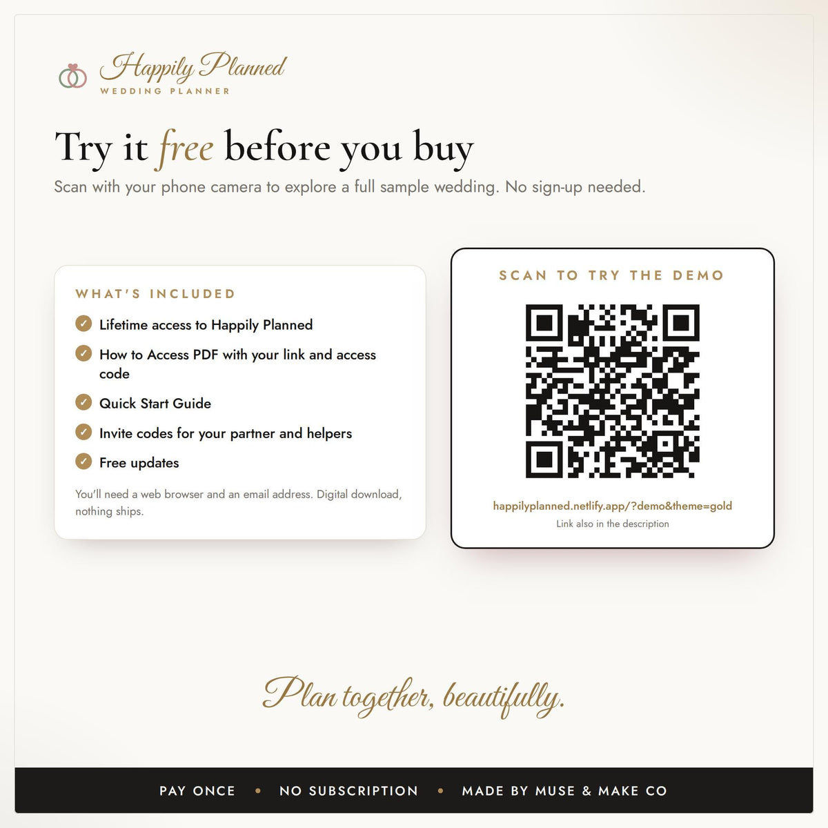 Minimalist Wedding Planner App