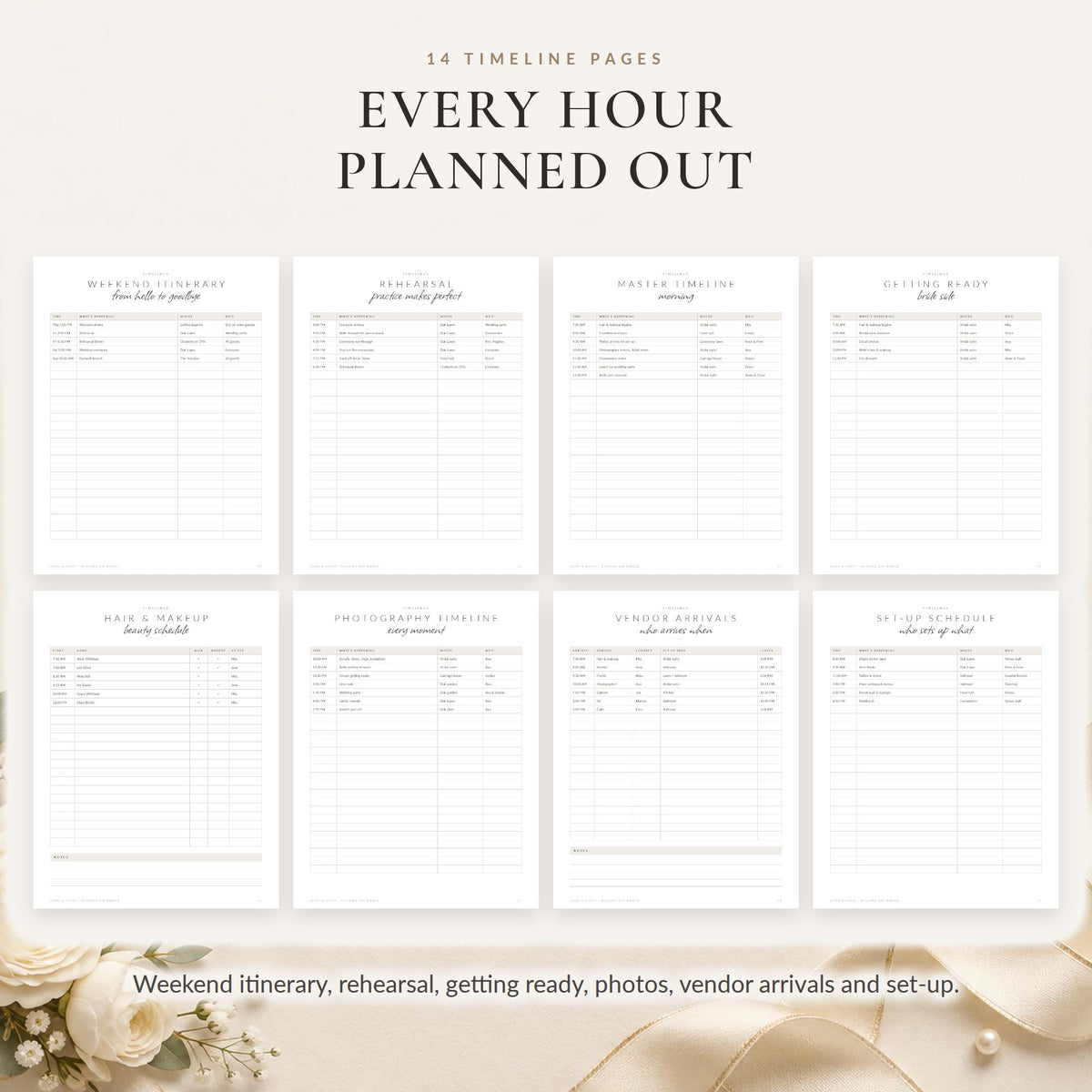 Wedding Day Binder Canva Template