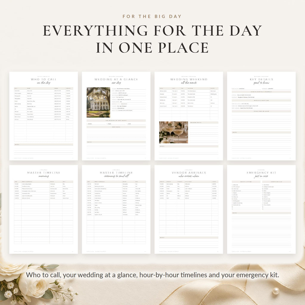 Wedding Day Binder Canva Template