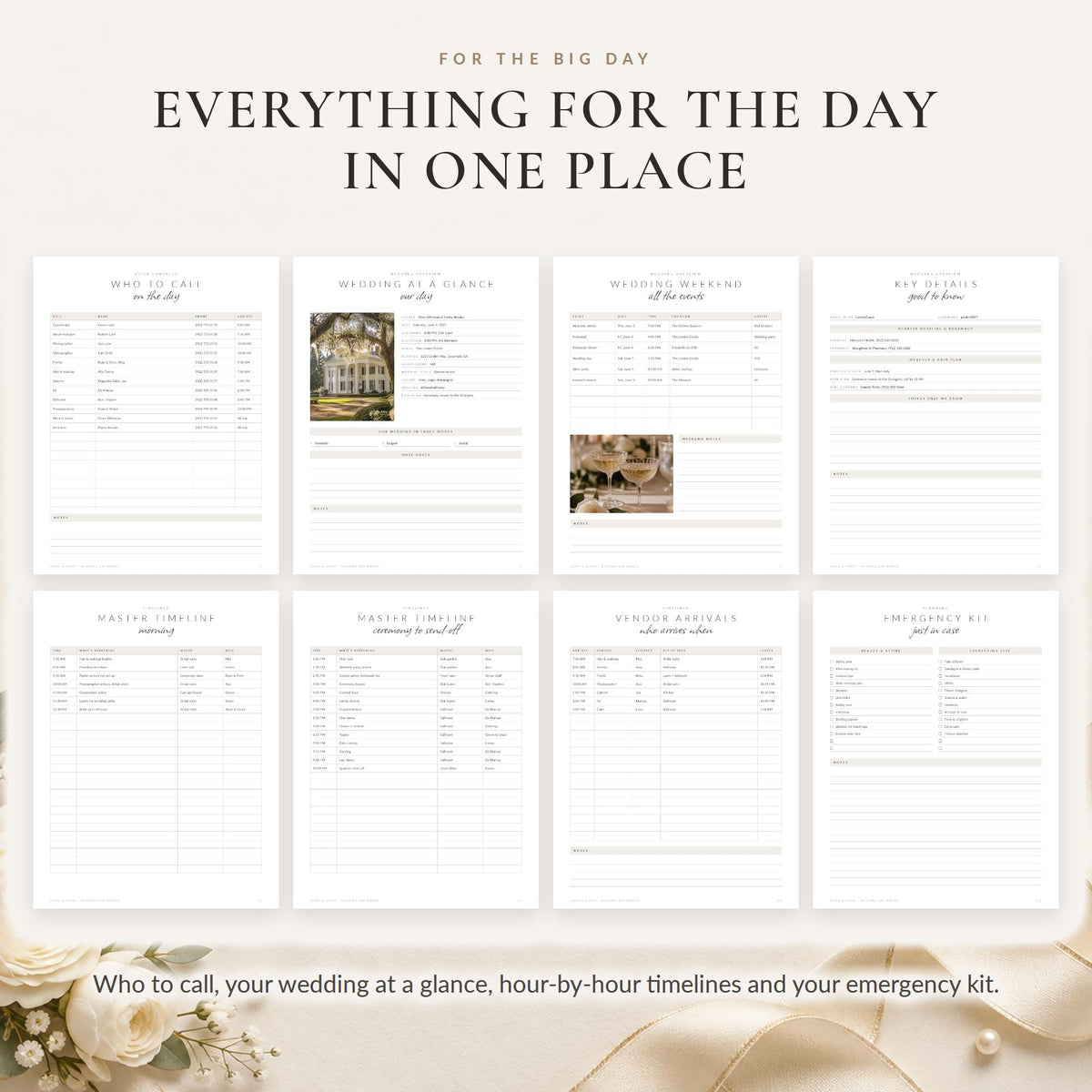 Wedding Day Binder Canva Template