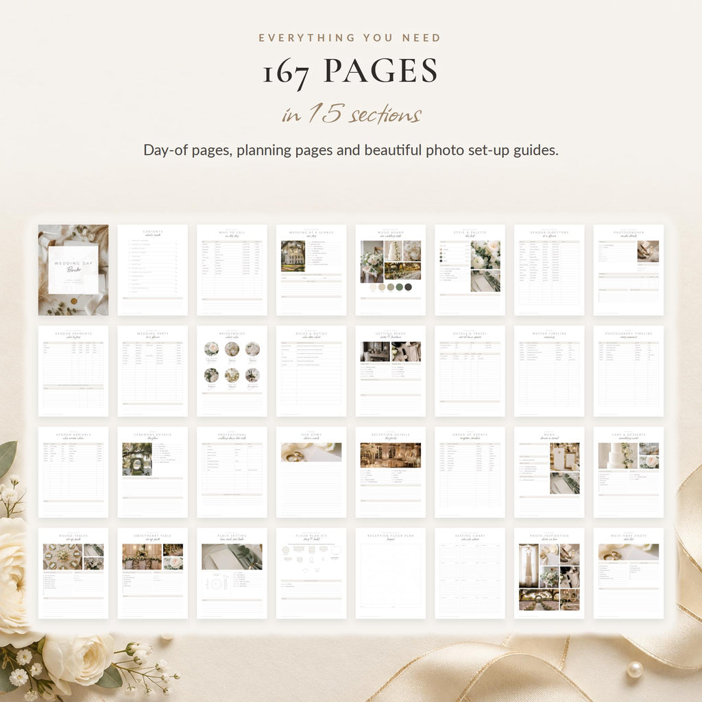 Wedding Day Binder Canva Template