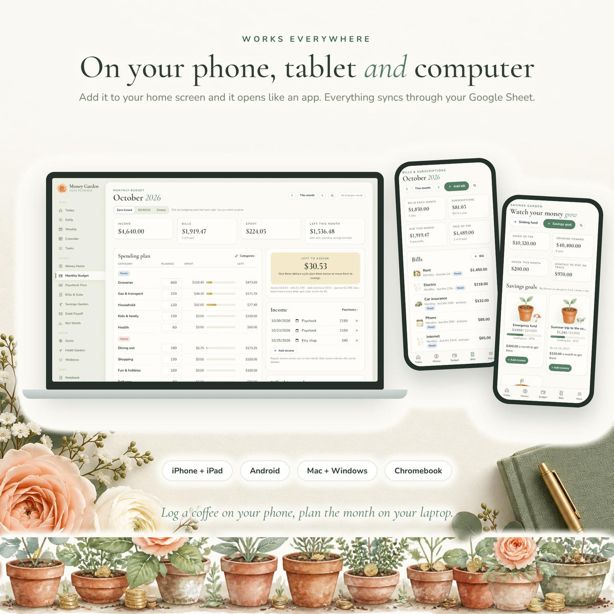 Budget Planner Google Sheets Web App