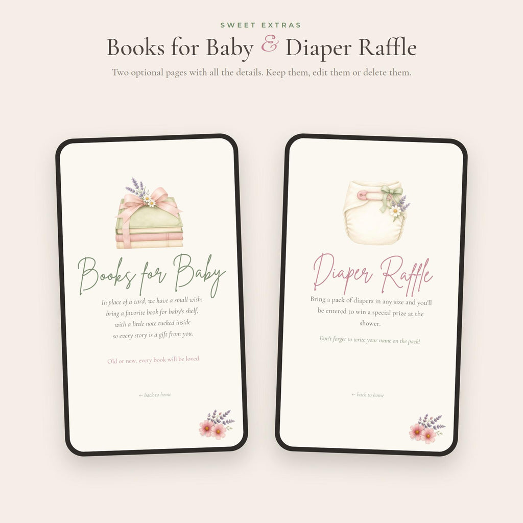 Baby Shower Website Template Canva