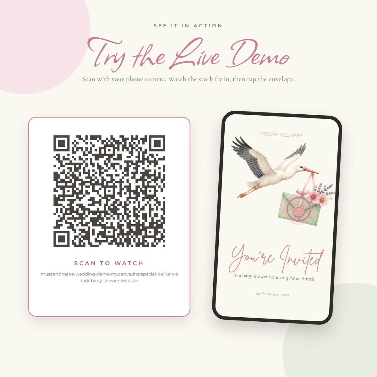Baby Shower Website Template Canva