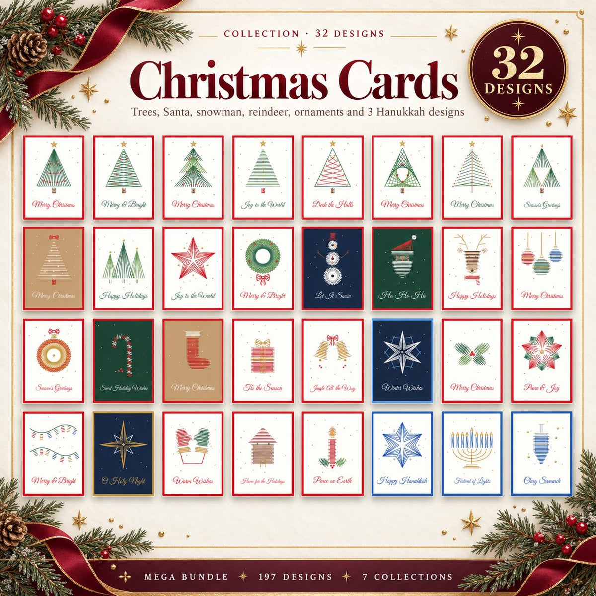 String Art Card Patterns Bundle