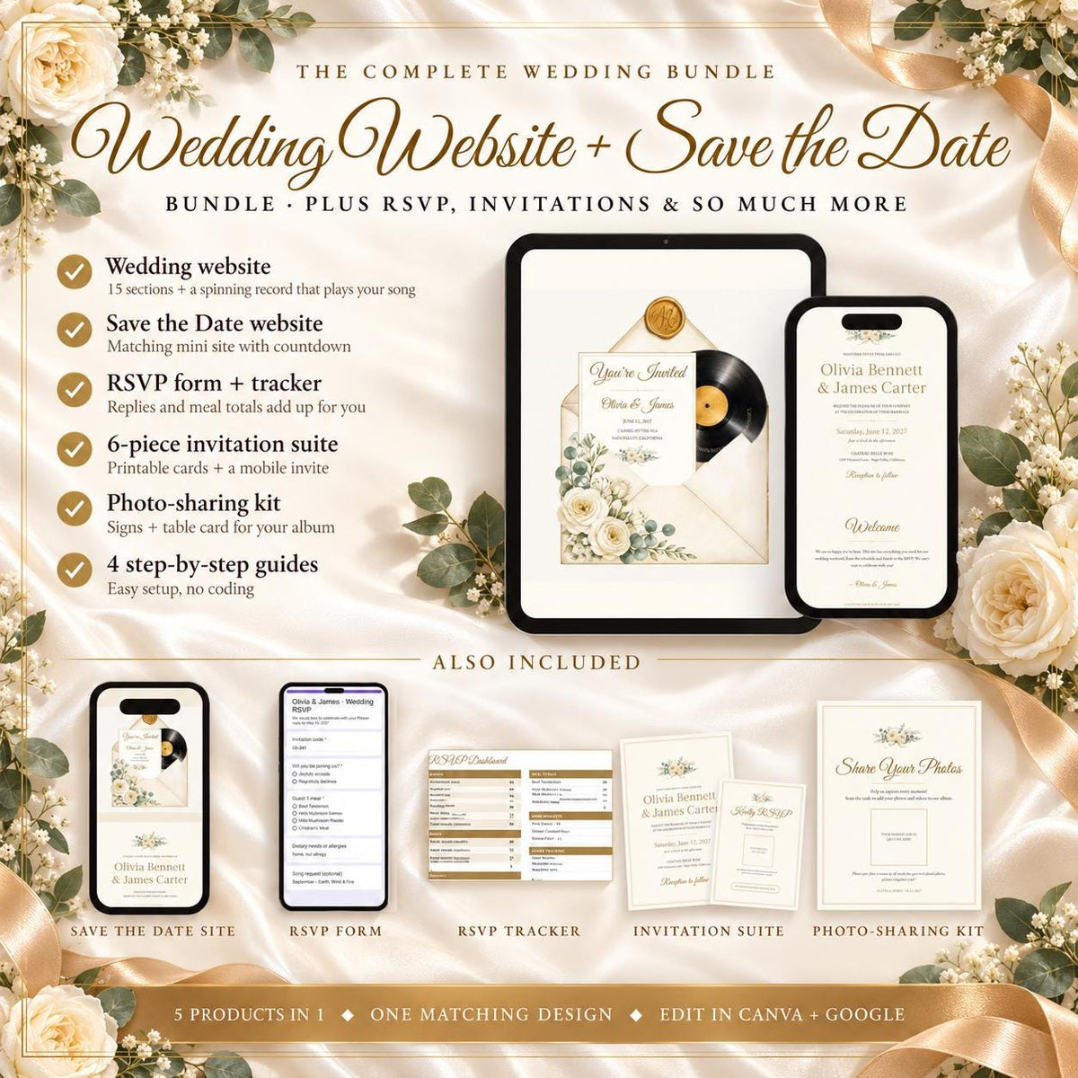 Wedding Website Template Canva