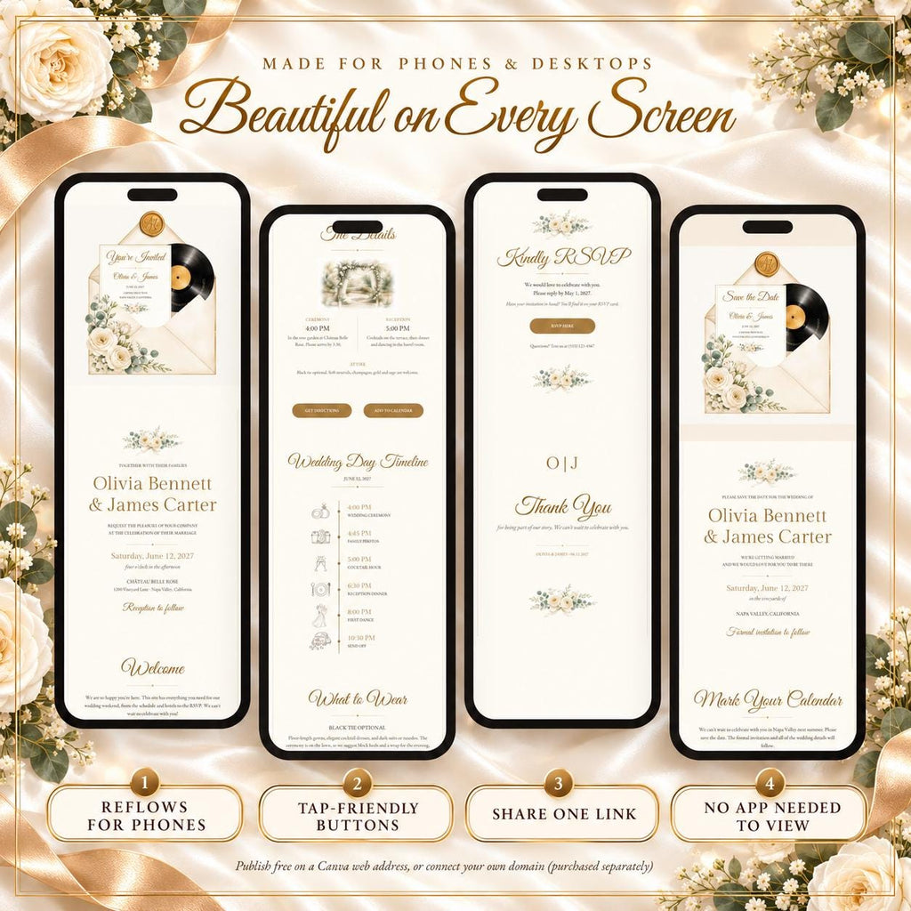 Wedding Website Template Canva