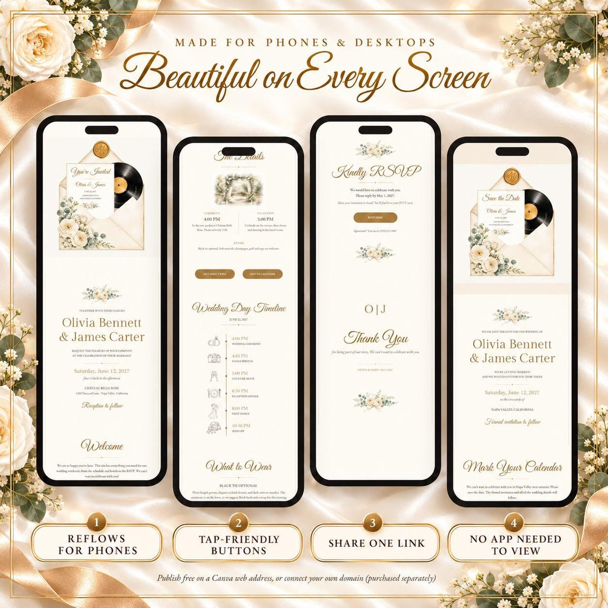 Wedding Website Template Canva