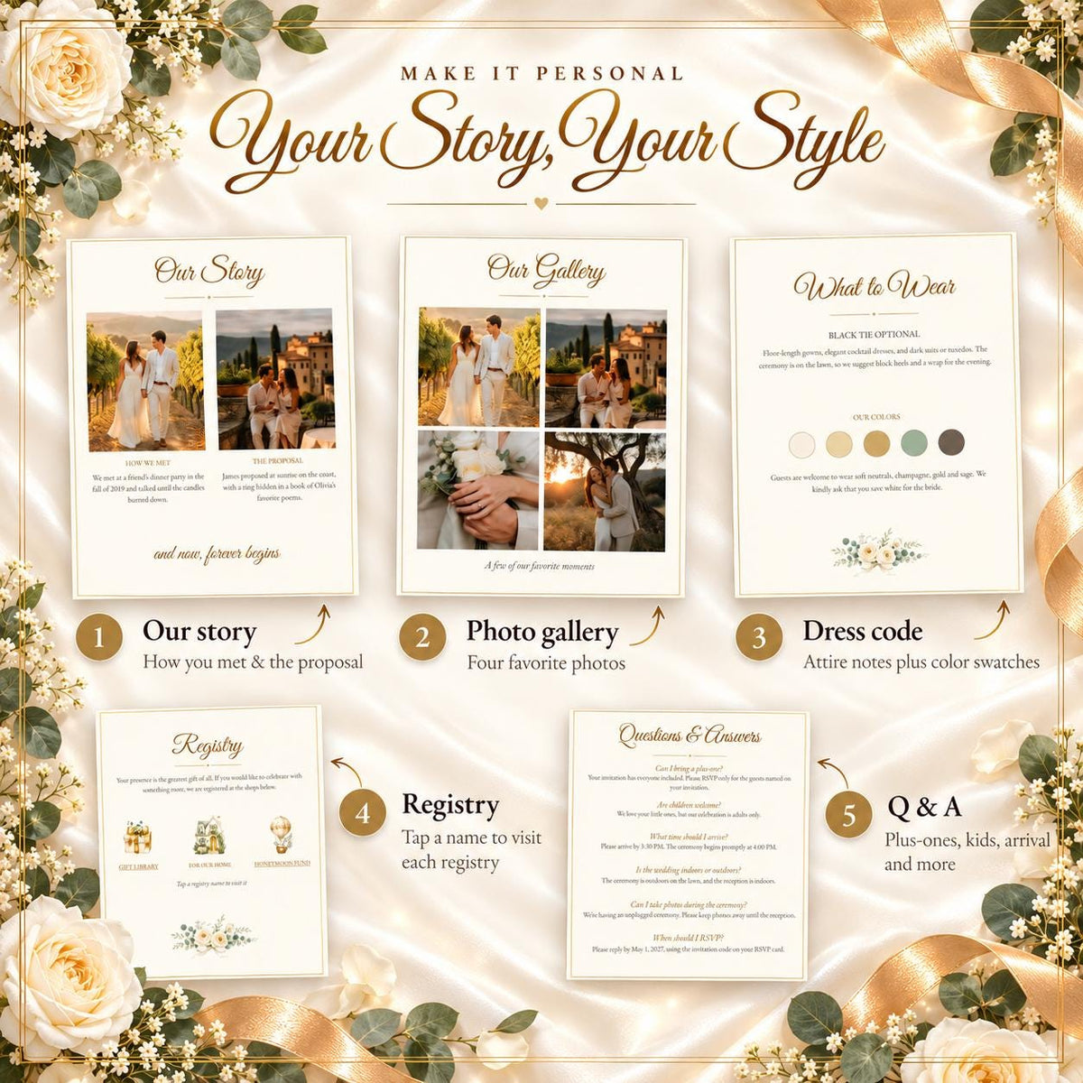 Wedding Website Template Canva