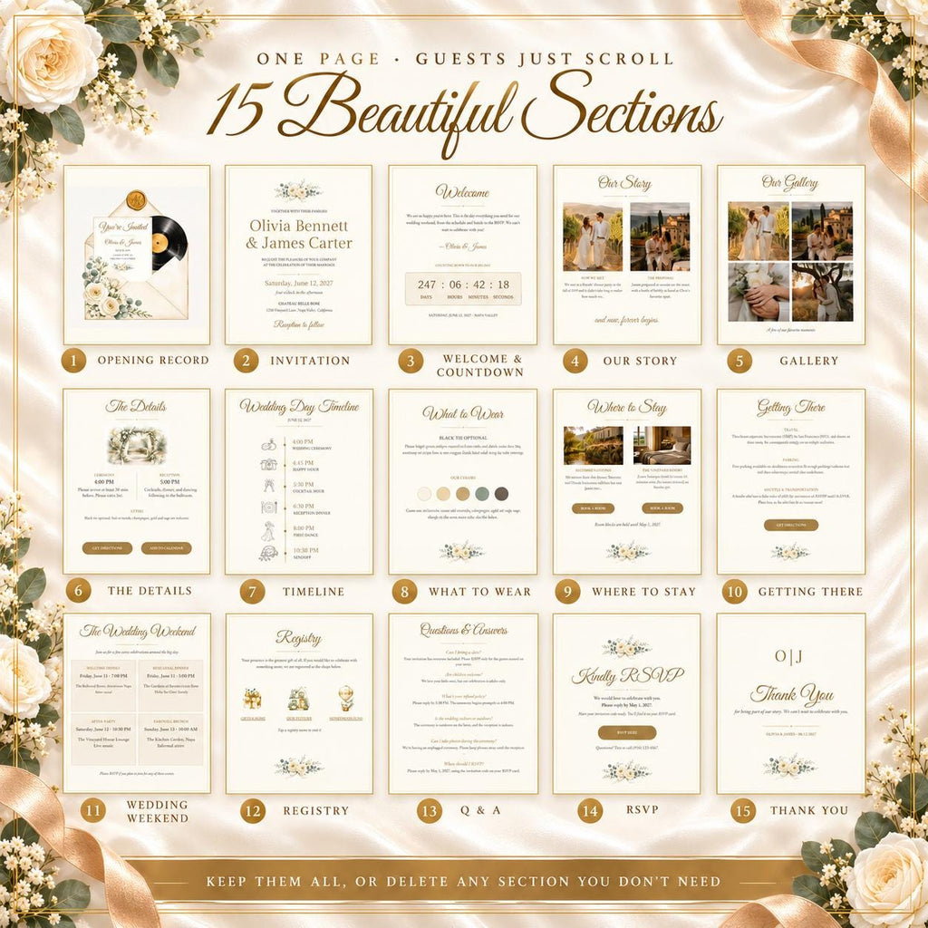 Wedding Website Template Canva