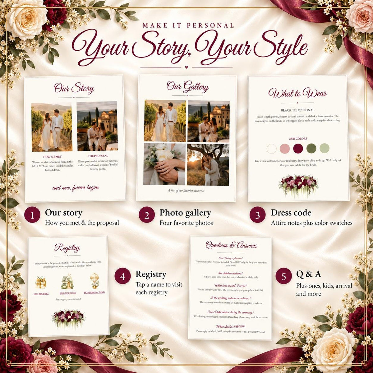 Wedding Website and Save the Date Bundle Canva