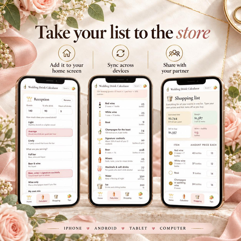 Wedding Drink Calculator