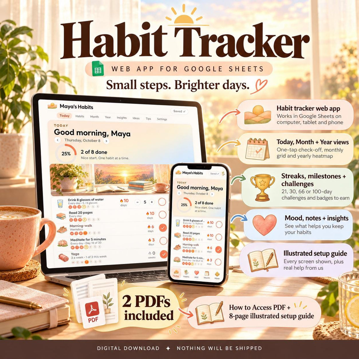 Habit Tracker App for Google Sheets