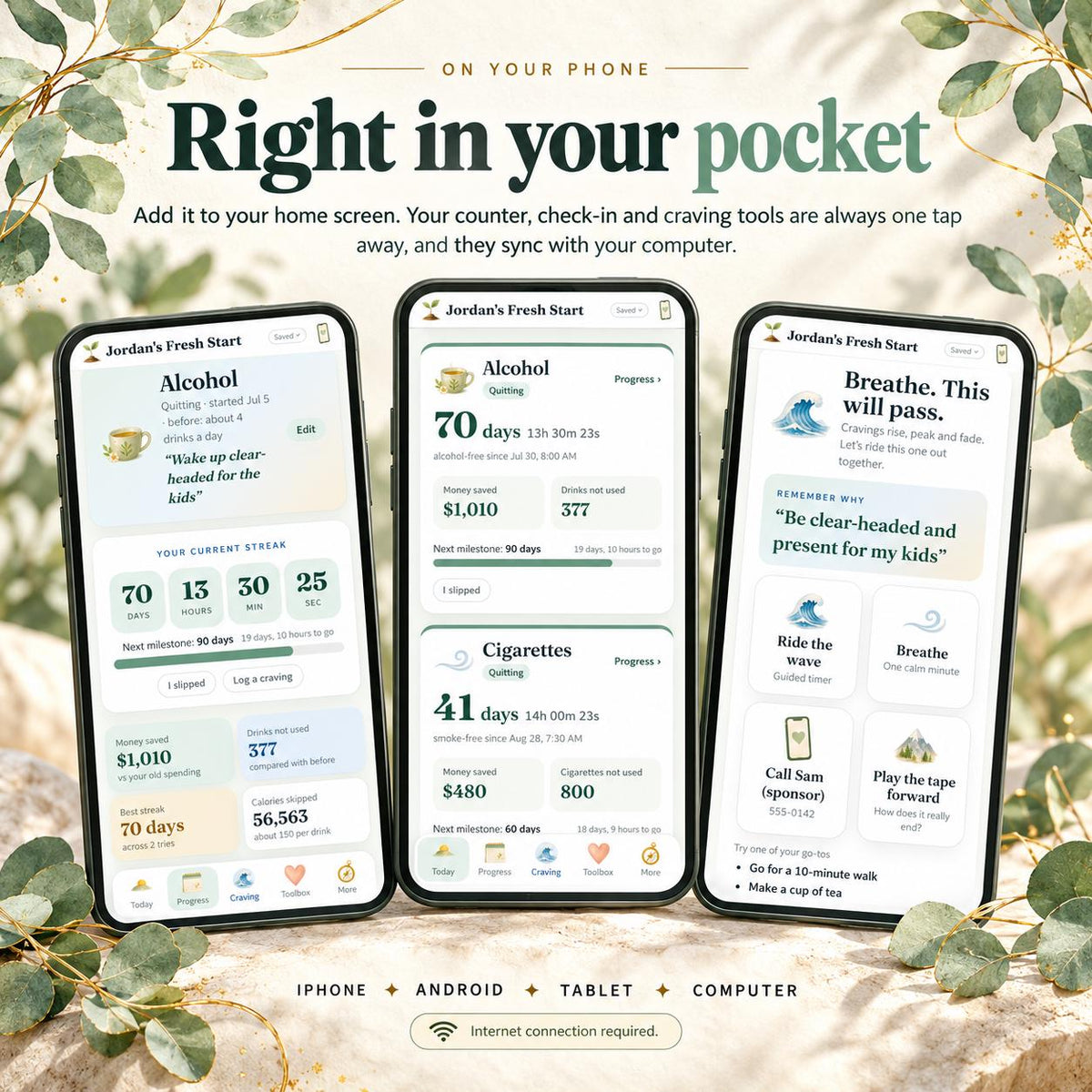 Sobriety Tracker App for Google Sheets