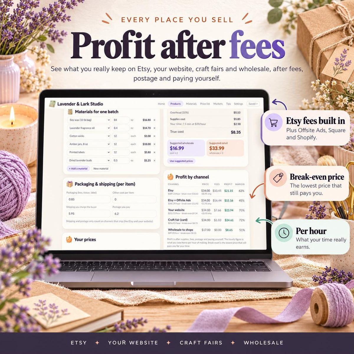 Handmade Pricing Calculator Google Sheets App