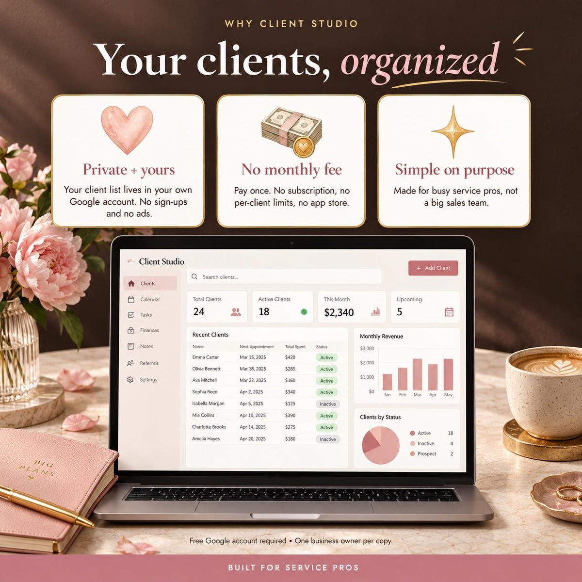 Client Tracker App for Google Sheets