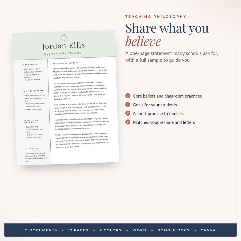 Teacher Resume Template Bundle
