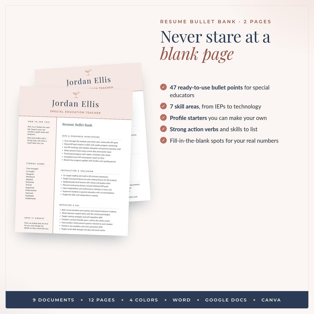 Special Education Teacher Resume Template