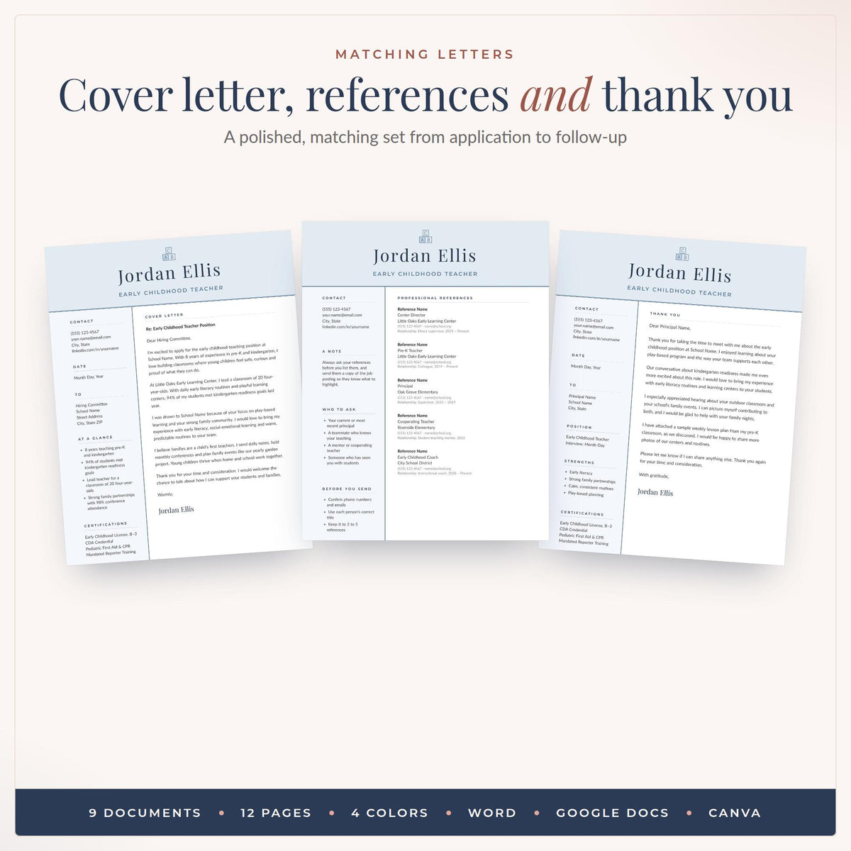 Early Childhood Teacher Resume Template