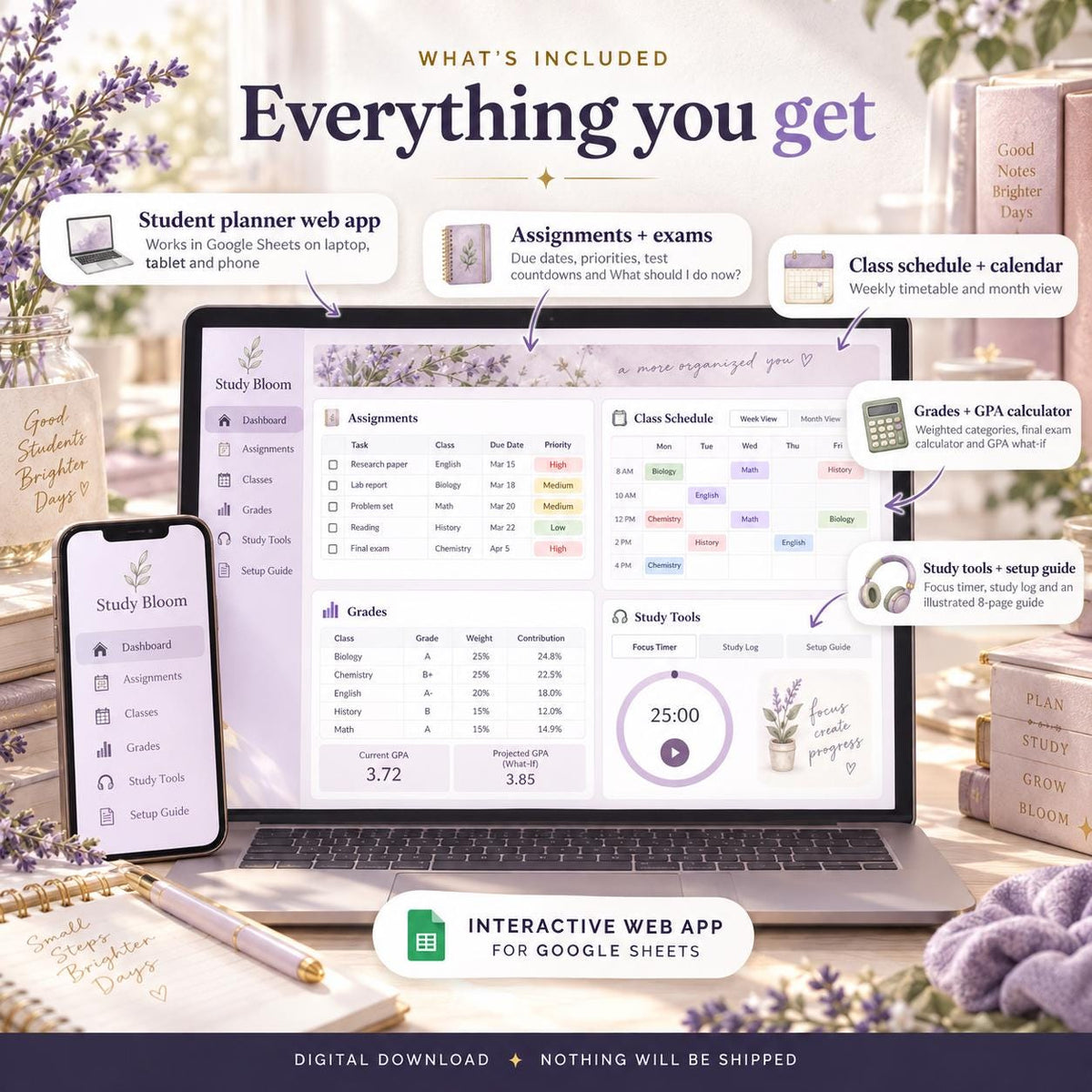 Student Planner App, Digital Assignment Tracker