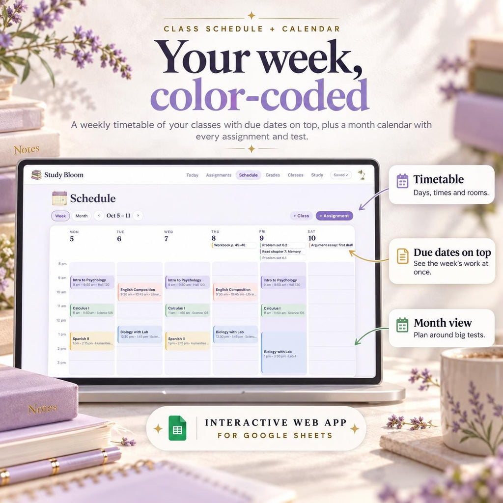 Student Planner App, Digital Assignment Tracker