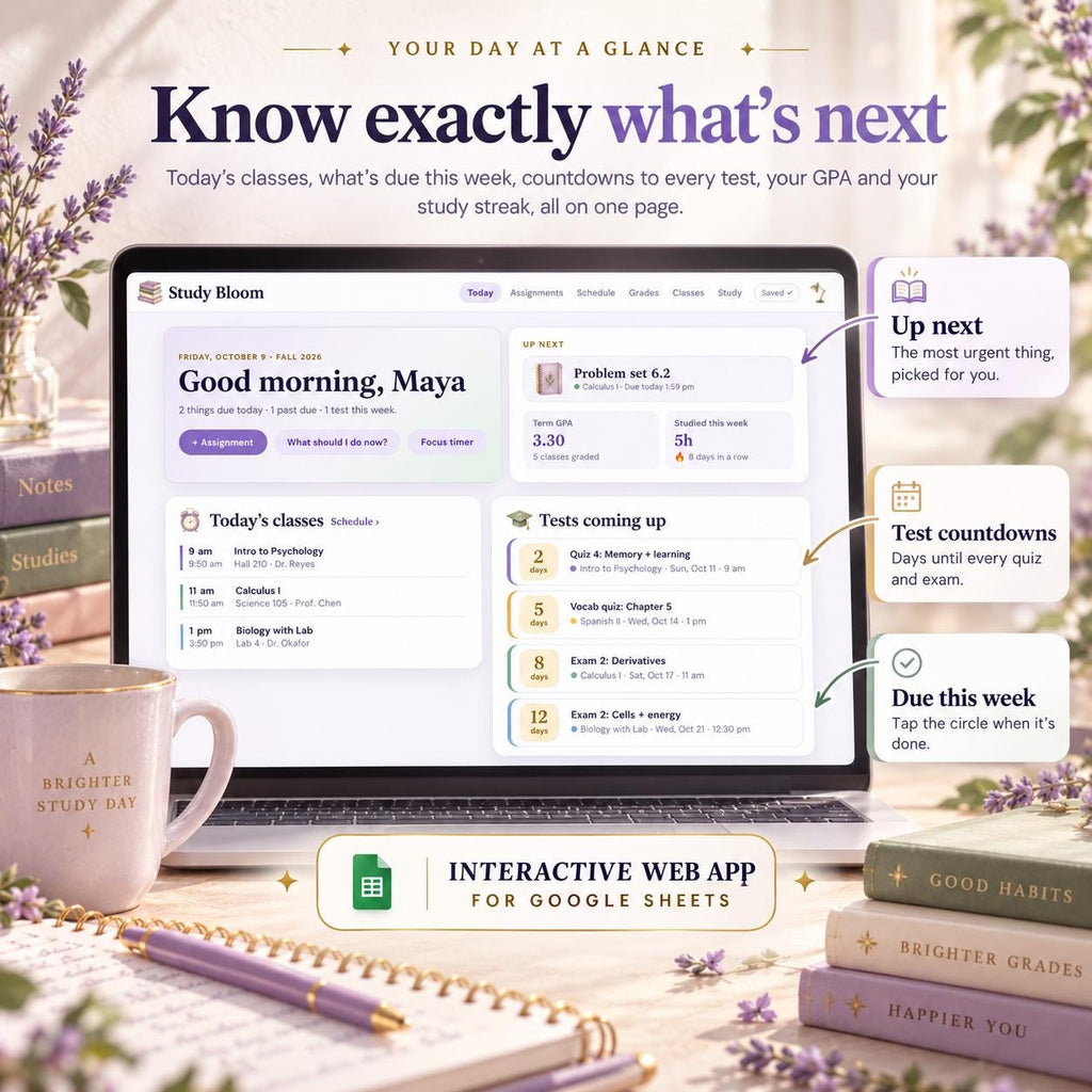 Student Planner App, Digital Assignment Tracker