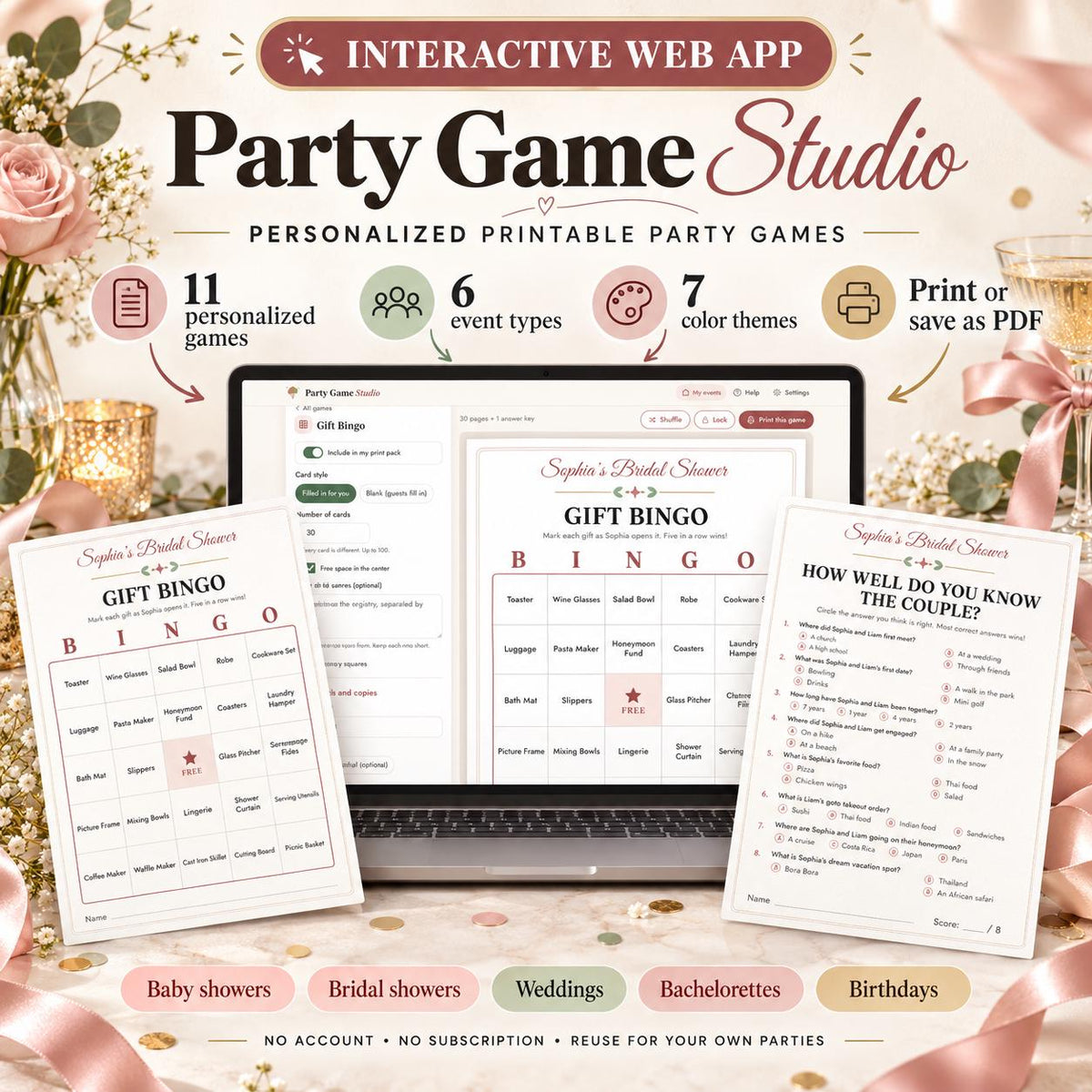 Personalized Party Games Maker